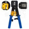 OUTLET Zaciskarka przelotowych wtyków modularnych RJ45 (8p8c) i telefonicznych RJ12 (6p6c) RJ11 (6p4c) NEKU