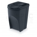 OUTLET Zestaw 3 koszy do segregacji odpadów antracytowy 392x293x620mm 35L Sortibox Prosperplast