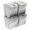 OUTLET Zestaw 4 koszy do segregacji odpadów 392x293x518mm 25L Sortibox SET4 Prosperplast
