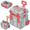 OUTLET Zestaw skrzyń na narzędzia na kółkach, mobilna 450x380x545mm C-BLOCK ALU Kistenberg KXCS454055-4C - Edycja limitowana