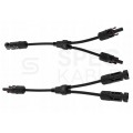 OUTLET Złącze solarne typu MC4 na kablu dwójnik równoległy fotowoltaiczny PV IP67 APV Komplet 2szt. (1szt. gniazdo -> 2x wtyk + 1szt. wtyk -> 2x gniazdo)