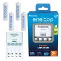 Panasonic Zestaw Ładowarka akumulatorów 4x Ni-MH (R6 AA / R03 AAA) Panasonic Eneloop BQ-CC17 z 4 akumulatorami Eneloop Ni-MH [R6 AA] 2000mAh