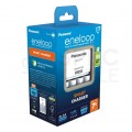 Panasonic Zestaw Ładowarka akumulatorów 4x Ni-MH (R6 AA / R03 AAA) Panasonic Eneloop BQ-CC17 z 4 akumulatorami Eneloop Ni-MH [R6 AA] 2000mAh