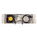 Panel 1x wentylator RACK 19" podsufitowy z termostatem analogowym i wyłącznikiem szary MIRSAN