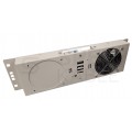 Panel 1x wentylator RACK 19" podsufitowy z termostatem analogowym i wyłącznikiem szary MIRSAN