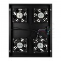 Panel 4x wentylator RACK 19" 1U czarny NEKU z termostatem