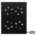 Panel 4x wentylator z termostatem 1U RACK 19" podsufitowy czarny