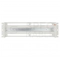 Panel dystrybucji napięć RACK 19" 3U szyna montażowa TS35 TH35 szary