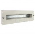 Panel dystrybucji napięć RACK 19" 3U szyna montażowa TS35 TH35 szary