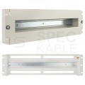 Panel dystrybucji napięć RACK 19" 3U szyna montażowa TS35 TH35 szary