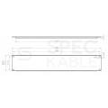Panel maskujący do szafy RACK 19" 2U szary
