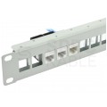 Patch panel pusty RACK 10" 1U na 12 modułów keystone czarny Alantec