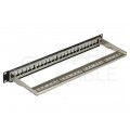 Patch panel pusty RACK 19" 1U na 24 moduły keystone STP czarny