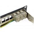 Patch panel pusty RACK 19" 1U na 24 moduły keystone STP czarny NEKU