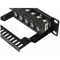 Patch panel pusty RACK 19" 1U na 24 moduły keystone UTP czarny NEKU