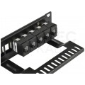 Patch panel pusty RACK 19" 1U na 24 moduły keystone UTP czarny NEKU