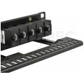 Patch panel pusty RACK 19" 1U na 24 moduły keystone UTP czarny NEKU