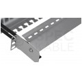 Patch panel pusty wysuwany RACK 19" 1U na 24 moduły keystone kat.5e, 6, 6a UTP czarny