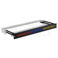 Patch panel pusty wysuwany RACK 19" 1U na 24 moduły keystone kat.5e, 6, 6a UTP czarny