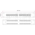 Patch panel RACK 10" kat.5e 12p UTP 1U czarny Alantec