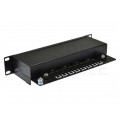 Patch panel RACK 10" kat.5e 8p FTP z półką 1U czarny DIGITUS