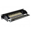 Patch panel RACK 10" kat.5e 8p FTP z półką 1U czarny DIGITUS