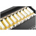 Patch panel RACK 10" kat.6 12p FTP z półką 1U czarny DIGITUS