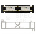 Patch panel RACK 10" kat.6 12p UTP naścienny 1U czarny NEKU