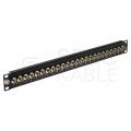 Patch panel RACK 19" 24 porty BNC 1U czarny