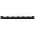 Patch panel RACK 19" 24 porty typu F 1U czarny LANBERG