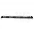 Patch panel RACK 19" 24 porty typu F 1U czarny LANBERG