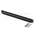 Patch panel RACK 19" 24 porty typu F 1U czarny LANBERG