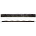 Patch panel RACK 19" 24 porty typu F 1U czarny NEKU