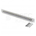 Patch panel RACK 19" 24 porty typu F 1U szary LANBERG