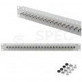 Patch panel RACK 19" 24 porty typu F 1U szary LANBERG