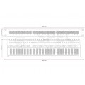 Patch panel RACK 19" kat.5e 24p FTP z półką 1U czarny Alantec