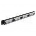 Patch panel RACK 19" kat.5e 24p UTP 1U czarny Alantec