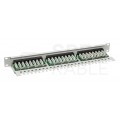 Patch panel RACK 19" kat.5e 24p UTP z półką 1U