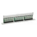 Patch panel RACK 19" kat.5e 24p UTP z półką 1U