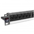 Patch panel RACK 19" kat.5e 24p UTP z półką 1U grafit DataGate+ Molex