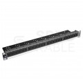 Patch panel RACK 19" kat.5e 24p UTP z półką 1U grafit DataGate+ Molex