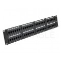 Patch panel RACK 19" kat.5e 48p UTP 2U czarny NEKU