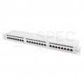 Patch panel RACK 19" kat.6 24p FTP 1U szary LANBERG
