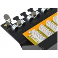 Patch panel RACK 19" kat.6 24p STP z półką czarny Alantec
