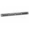 Patch panel RACK 19" kat.6 24p UTP 1U czarny