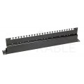 Patch panel RACK 19" kat.6 24p UTP z półką 1U czarny ATEL