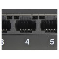 Patch panel RACK 19" kat.6 24p UTP z półką 1U czarny NEKU