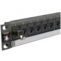 Patch panel RACK 19" kat.6 24p UTP z półką 1U grafit DataGate+ Molex