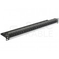 Patch panel RACK 19" kat.6 24p UTP z półką 1U grafit DataGate+ Molex