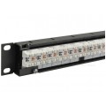 Patch panel RACK 19" kat.6 24p UTP z półką 1U grafit DataGate+ Molex